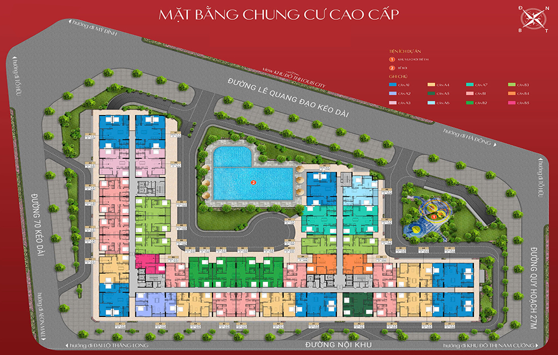 Mặt bằng phân lô Khu thấp tầng Hausman Residences