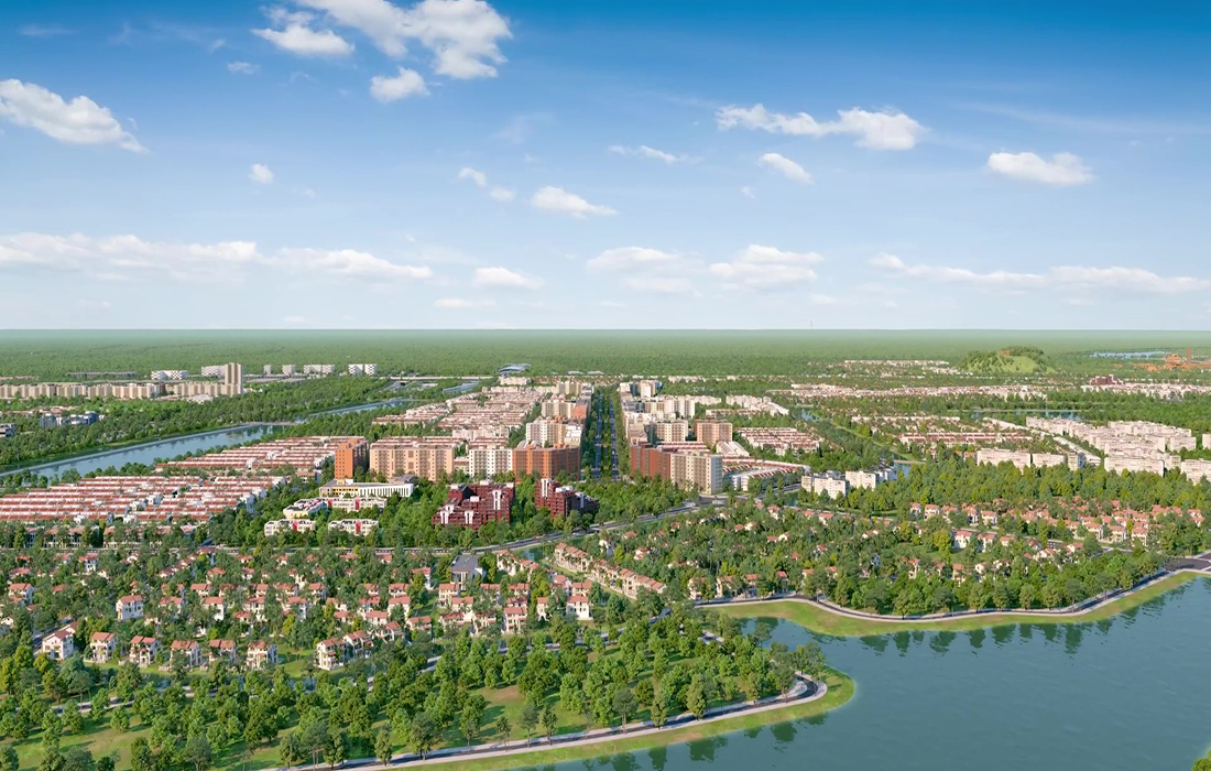 Toàn cảnh Khu đô thị SunRiver City ven sông Cổ Cò