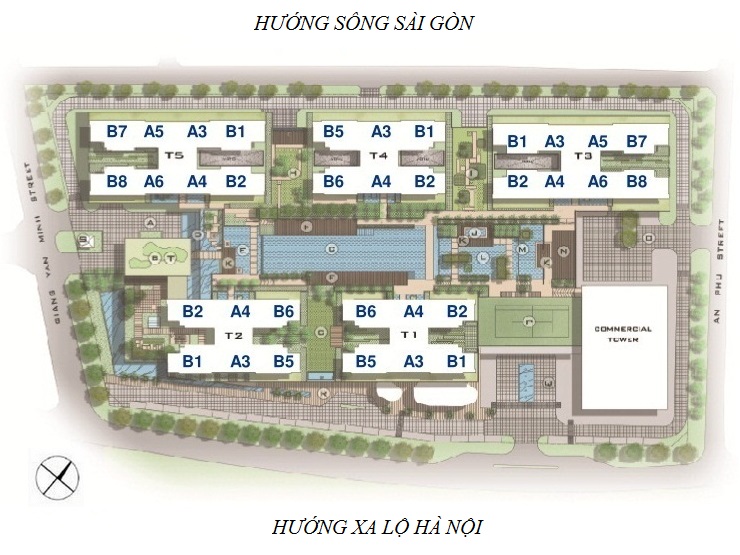 Mặt bằng điển hình căn hộ tại The Vista An Phú