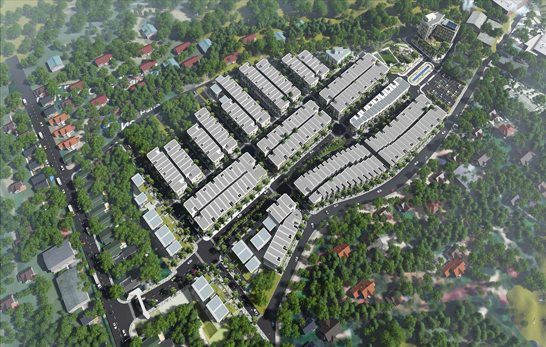 Phối cảnh Shophouse Khu đô thị The Spring Town