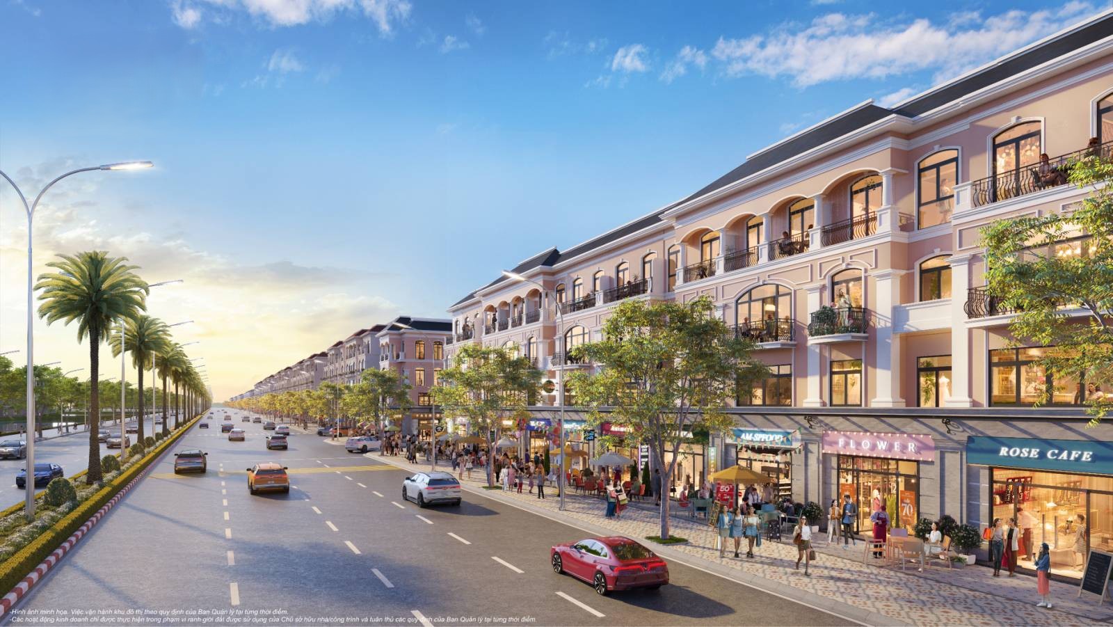 Phối cảnh Biệt thự, liền kề Mega Complex - Vinhomes Ocean Park 2 với biển hồ