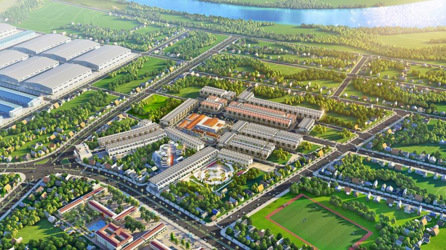 Phối cảnh tổng thể Khu phố chợ Điện Nam Trung Điện Bàn