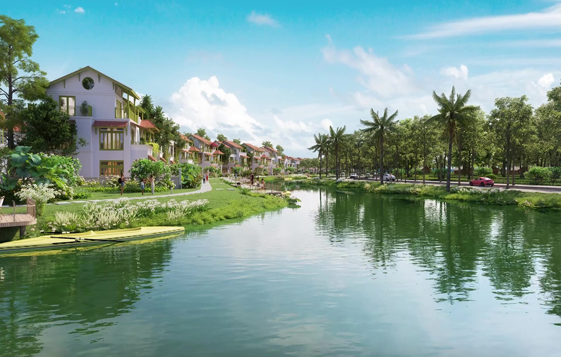 Phối cảnh biệt thự ven sông tại SunRiver City