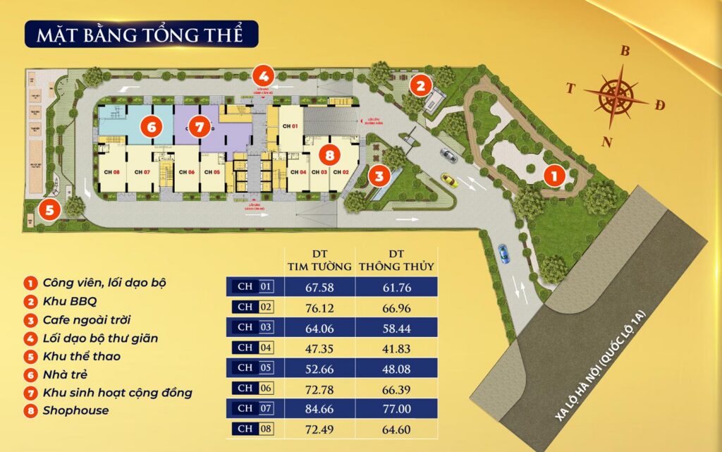 Thiết kế mặt bằng Bcons Avenue tầng 1