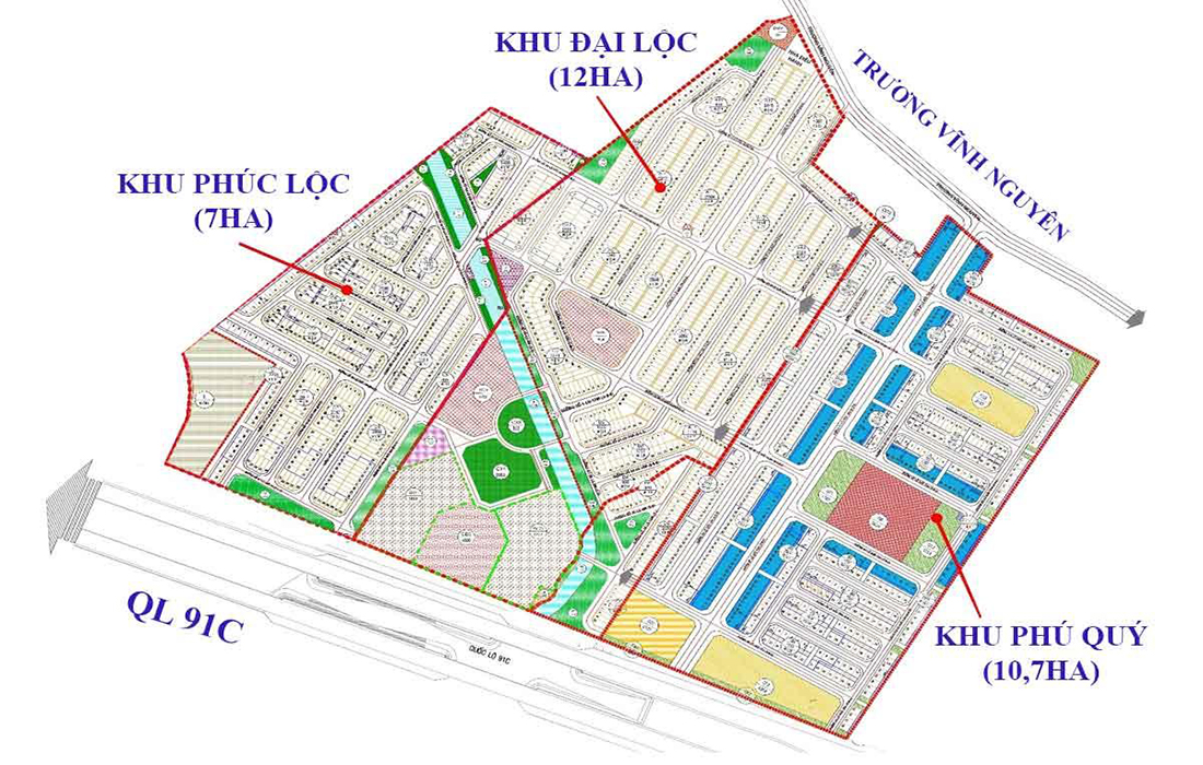 Sơ đồ phân lô chi tiết KDC Hoàng Quân Cần Thơ