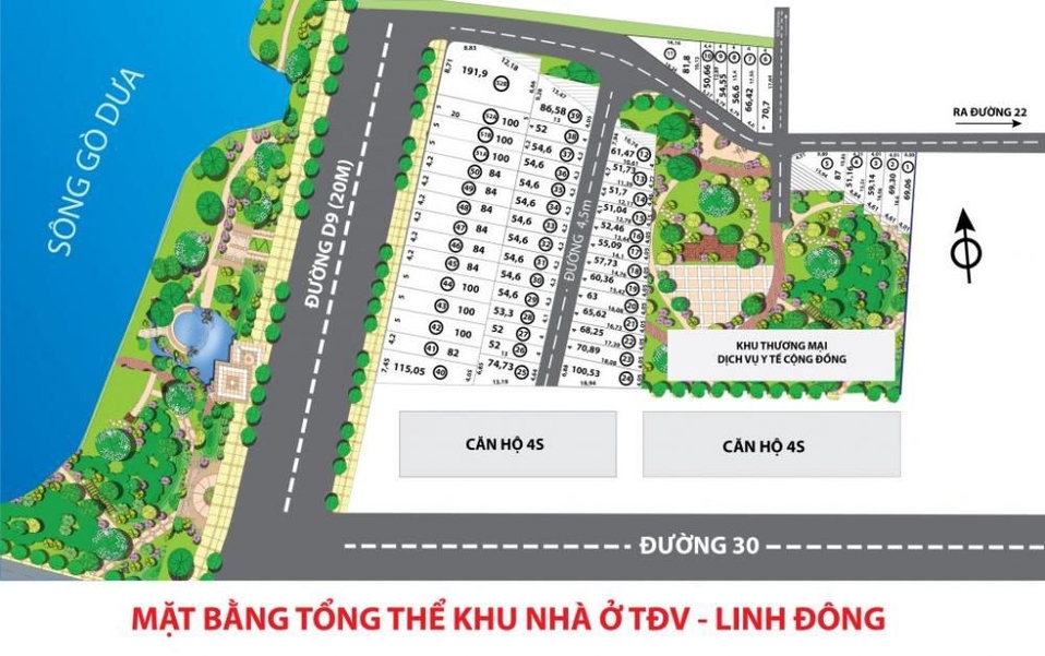 Sơ đồ phân lô TĐV Linh Đông TP. Thủ Đức