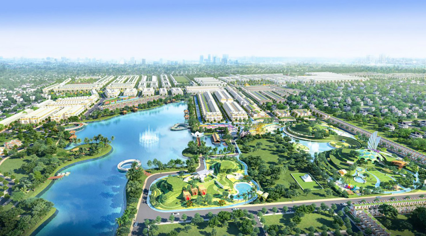 Phối cảnh biệt thự Eco Retreat Long An bên sông Vàm Cỏ Đông