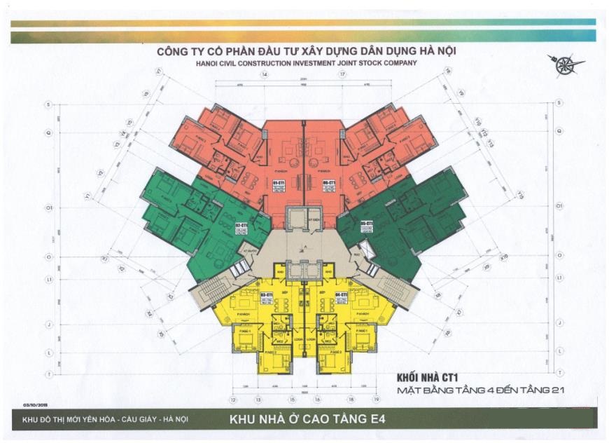 Mặt bằng căn hộ điển hình dự án Park View City