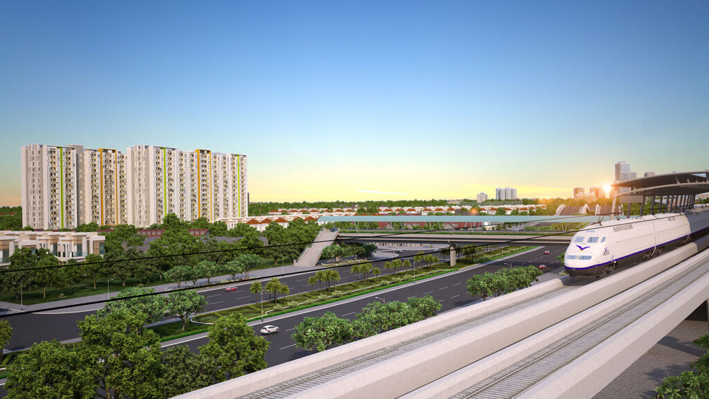 Phối cảnh căn hộ chung cư Him Lam Phú An và metro