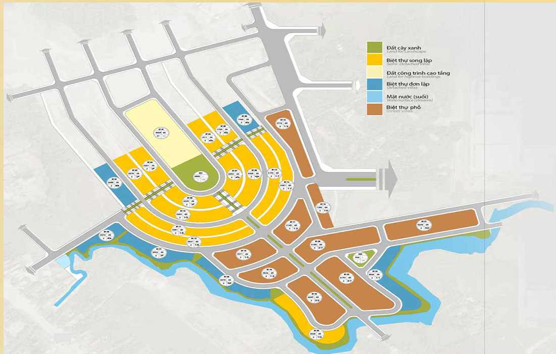 Mặt bằng phân lô Khu đô thị Phú Cát City