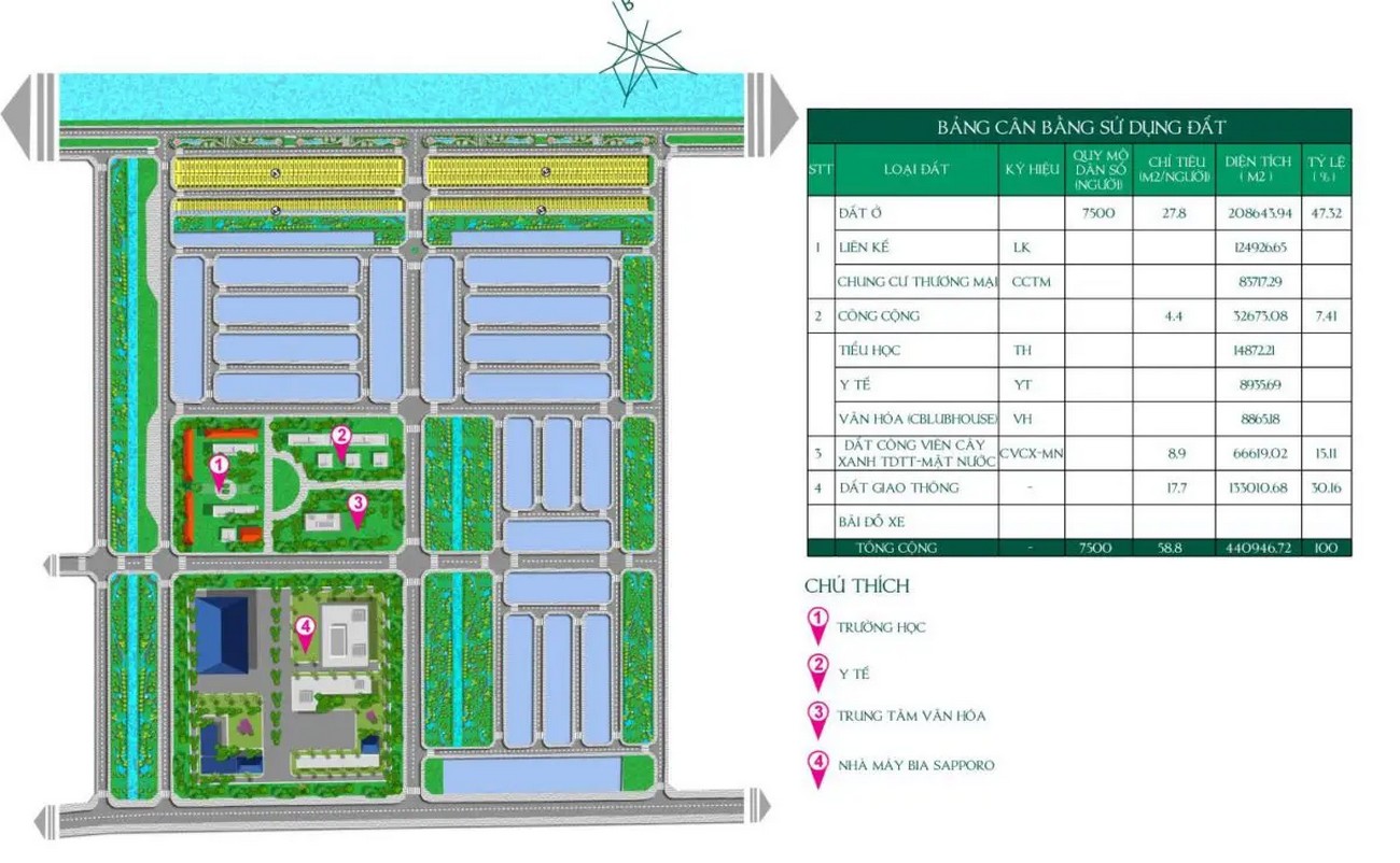 Sơ đồ mặt bằng tổng thể Khu đô thị Vista Land
