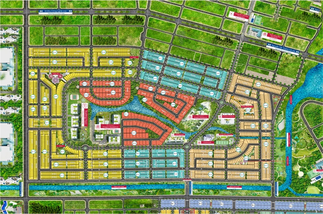 Sơ đồ mặt bằng phân lô Dragon Smart City
