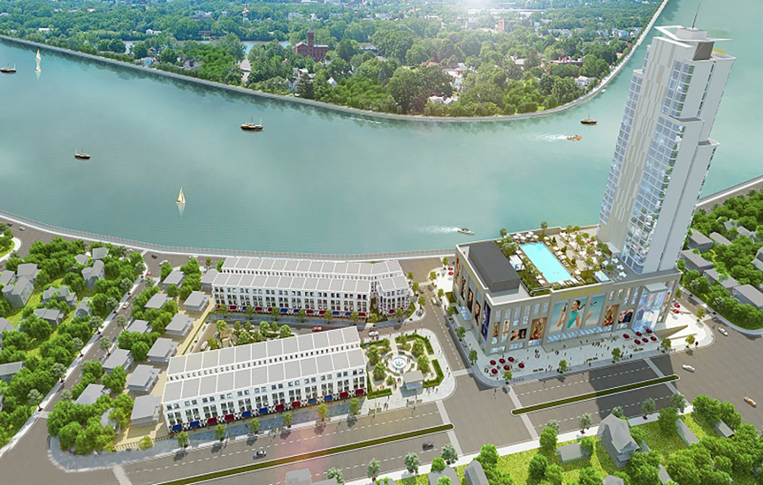 Toàn cảnh Vincom Shophouse Cần Thơ và Vinpearl Hotel