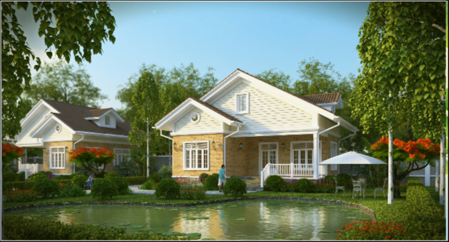 Tổng quan dự án Làng biệt thự vườn Gia Phú Viên từ trên cao