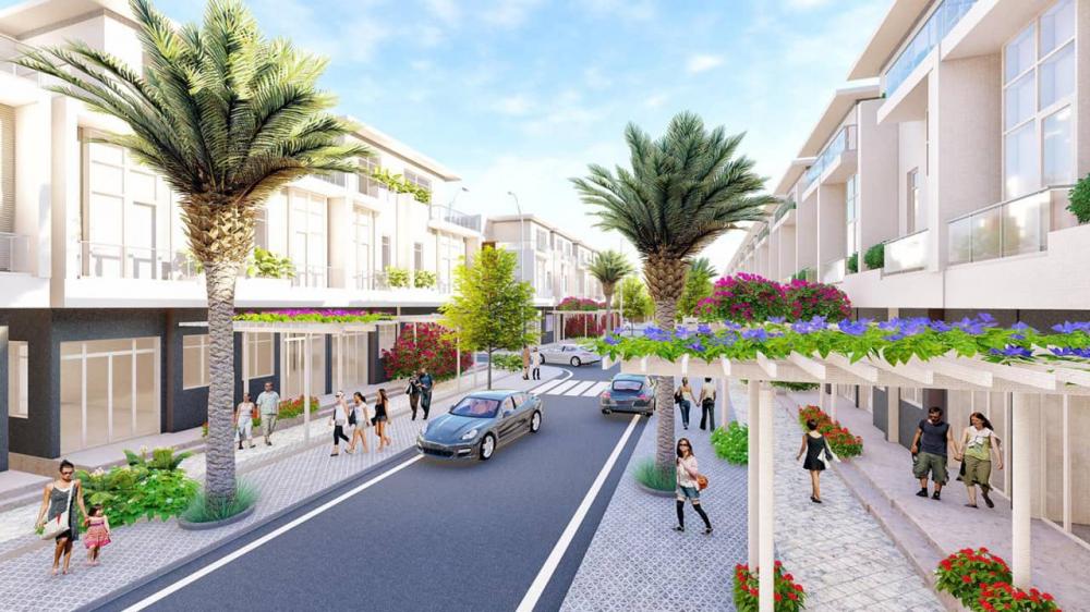 Tổng quan dự án Hưng Long Garden từ trên cao với không gian xanh