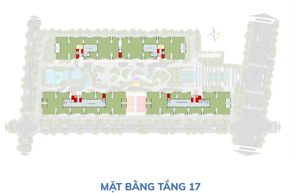 Mặt bằng tầng 17 Him Lam Phú An