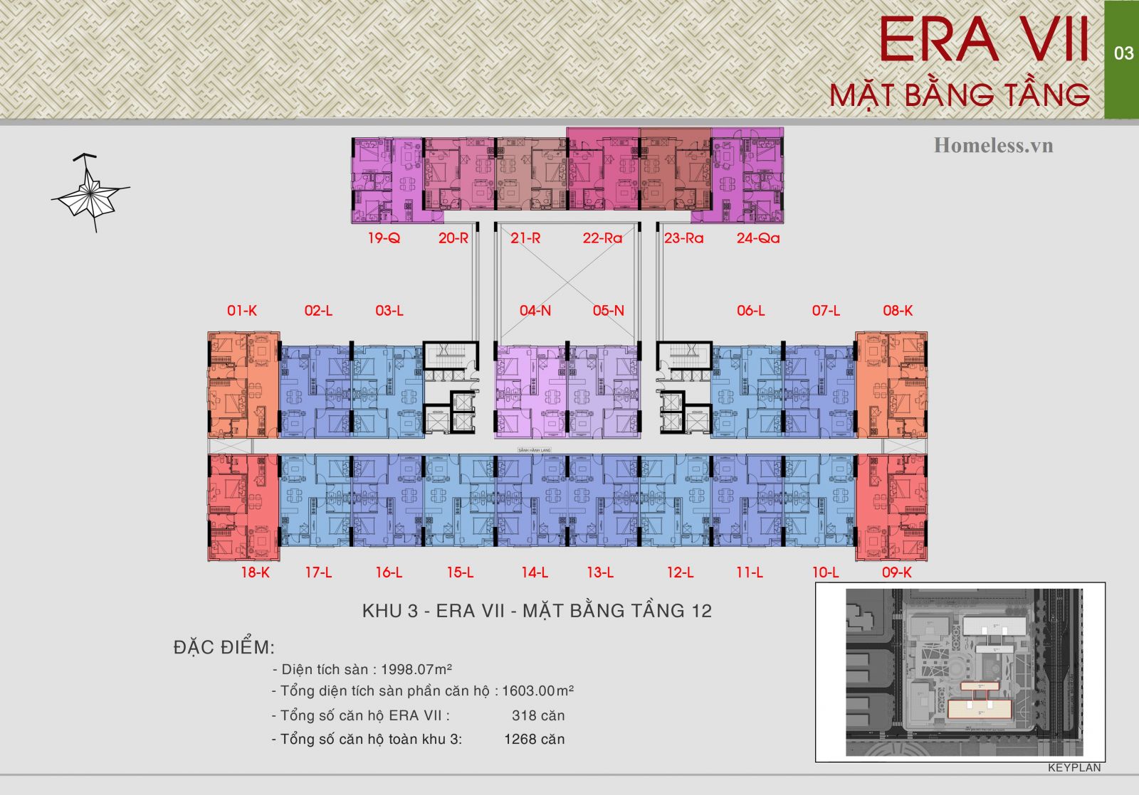 Mặt bằng tổng thể khu dân cư The Era Town
