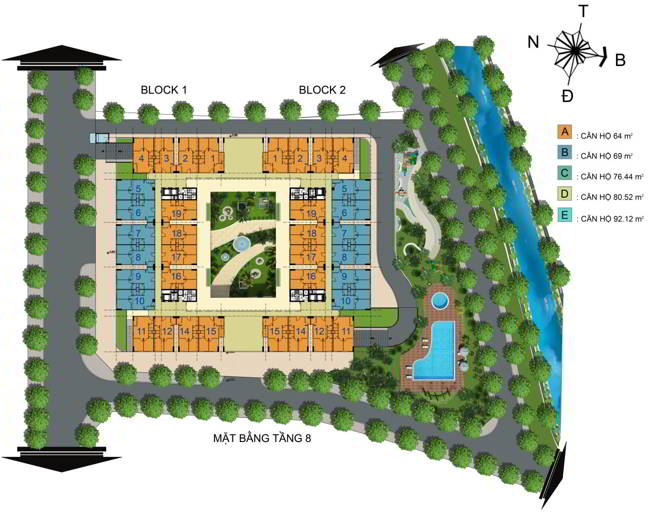 Mặt bằng minh họa căn hộ tại Dream Home Residence