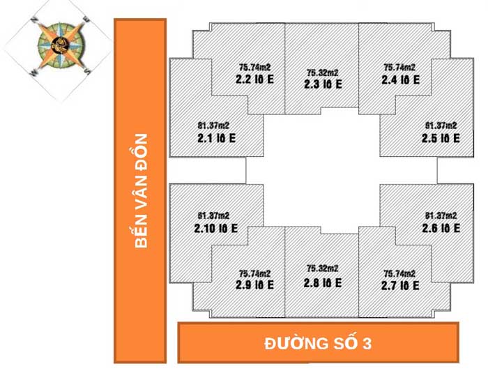 Mặt bằng dự án Chung cư Khánh Hội 3