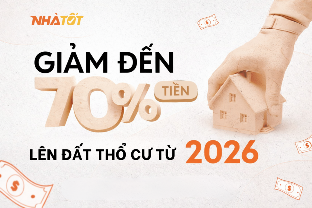 Chính sách giảm 70% phí chuyển đất nông nghiệp lên thổ cư từ 1/1/2026 Minh hoạ “Giảm đến 70% tiền lên đất thổ cư từ 2026”