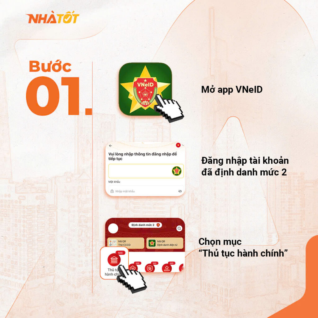 Hướng dẫn bước đầu đăng ký tạm trú trên ứng dụng VNeID bằng tài khoản định danh mức 2.