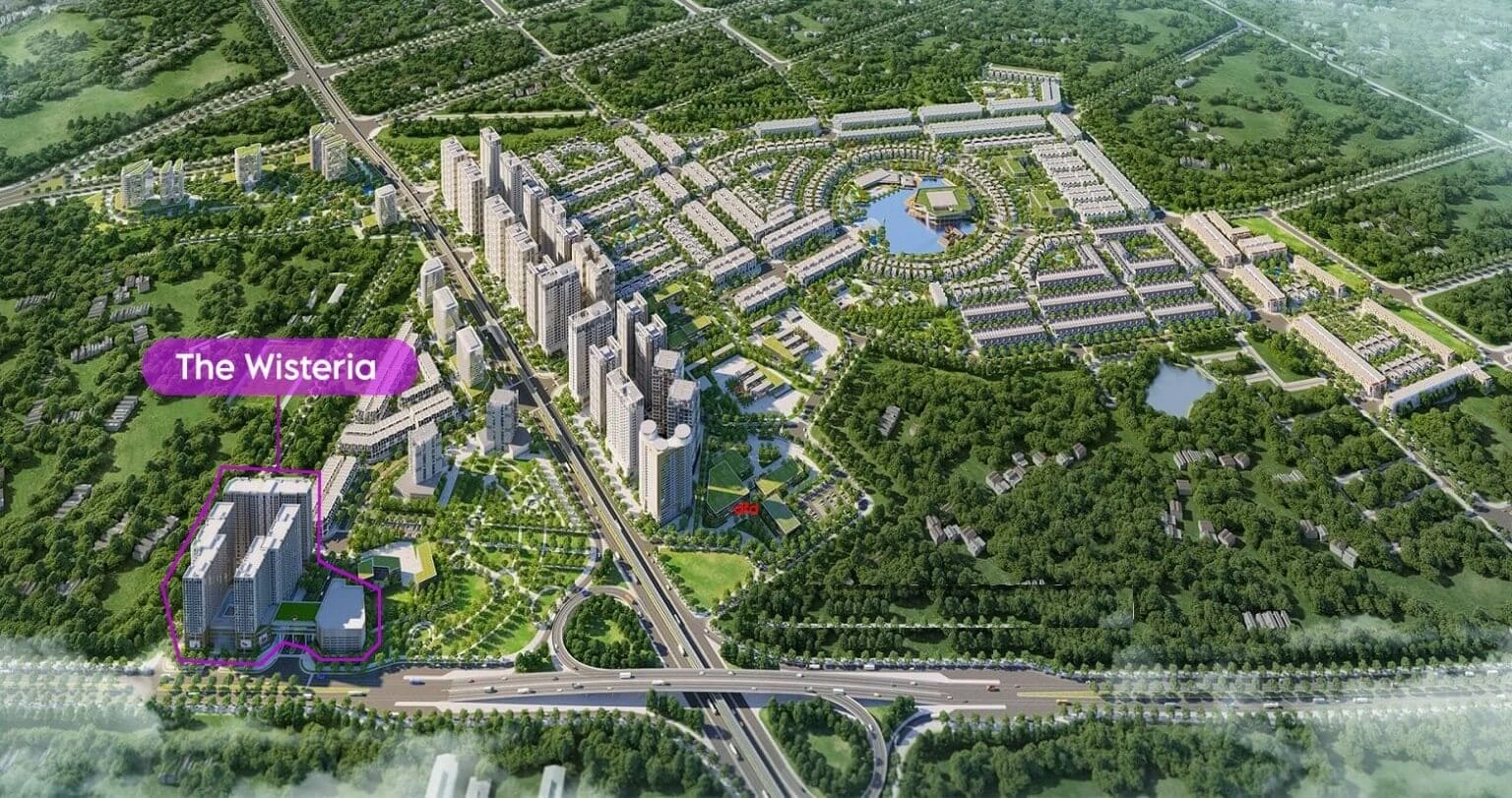 Phối cảnh tổng thể dự án chung cư The Wisteria Hinode Royal Park