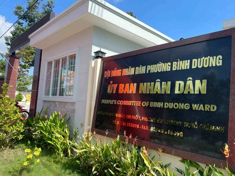 Trụ sở UBND phường Bình Dương tại số 357 đường Võ Nguyên Giáp