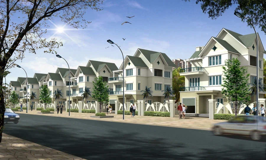 Phối cảnh tổng thể dự án Biệt thự An Khang Villa Hà Đông
