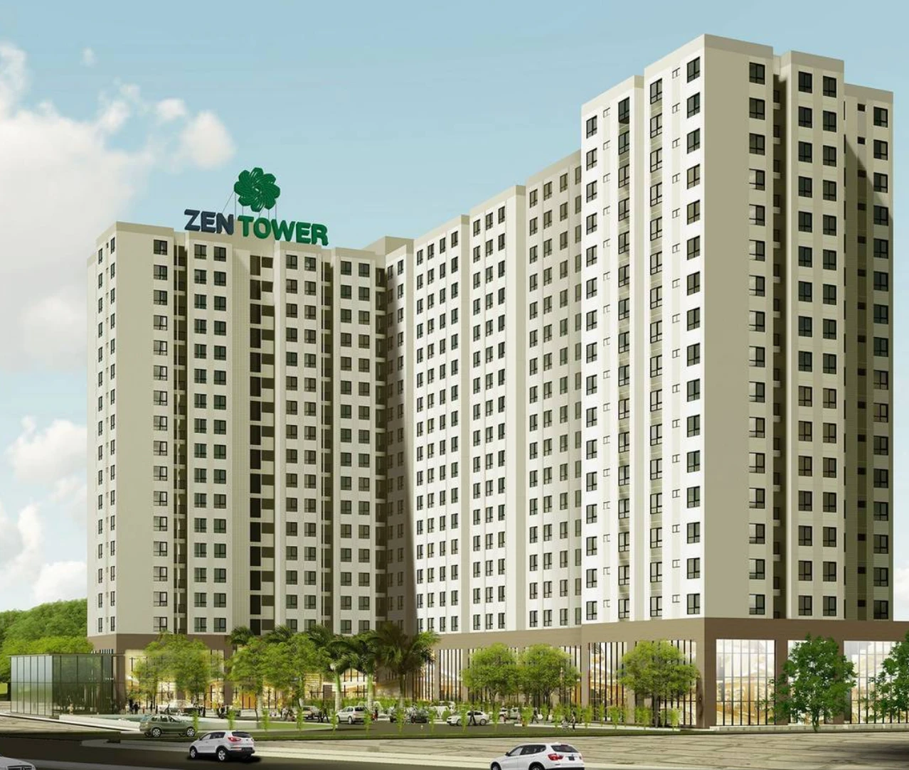 Phối cảnh tổng thể dự án Zen Tower Quận 12