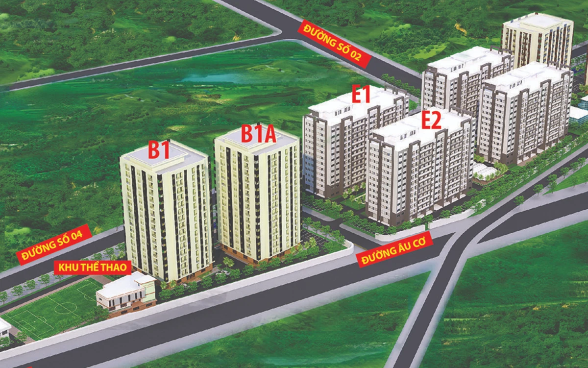 Phối cảnh Khu chung cư nhà ở xã hội KCN Hòa Khánh Đà Nẵng