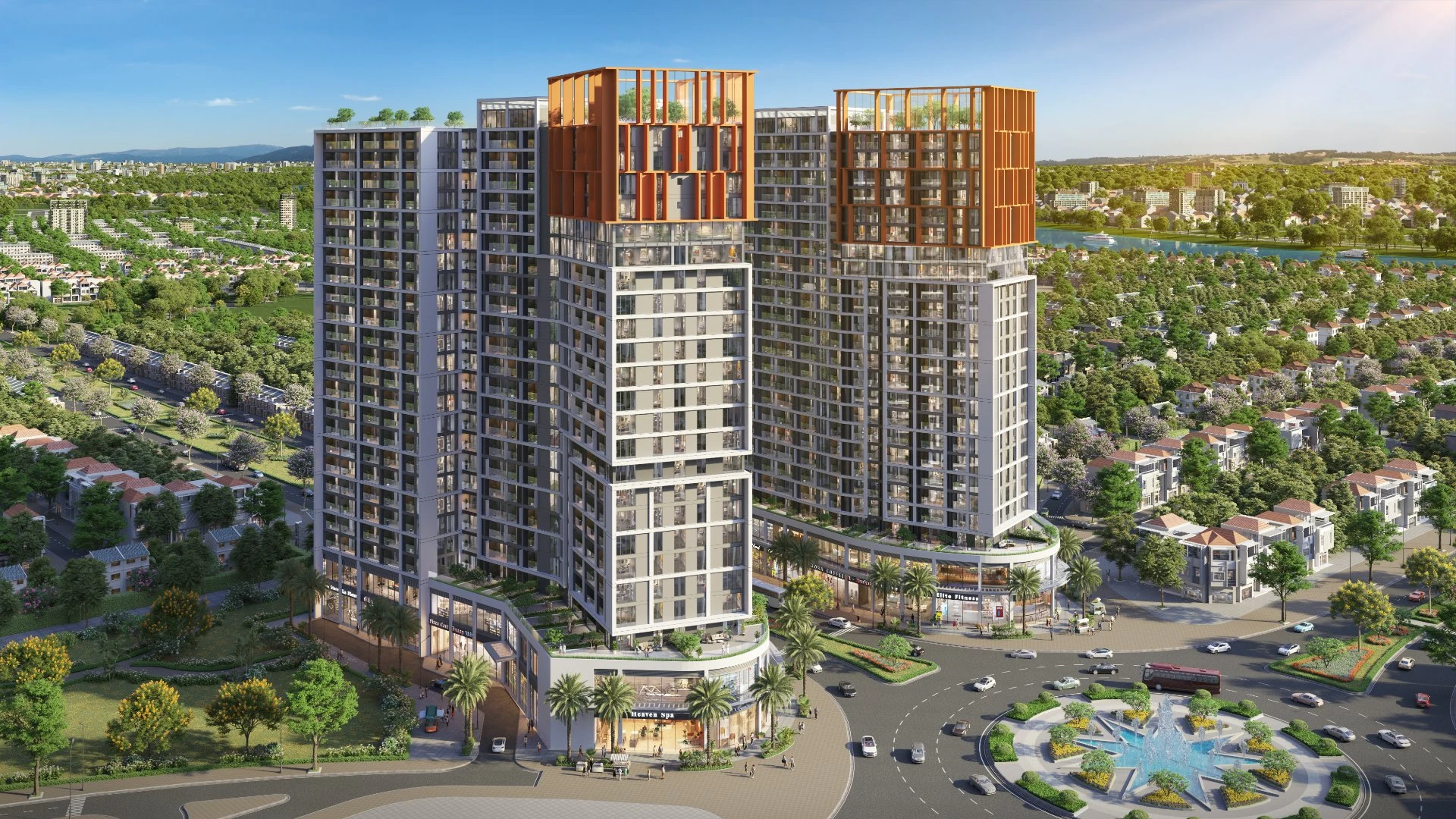 Phối cảnh tổng thể dự án căn hộ cao cấp Sun Cora Tower
