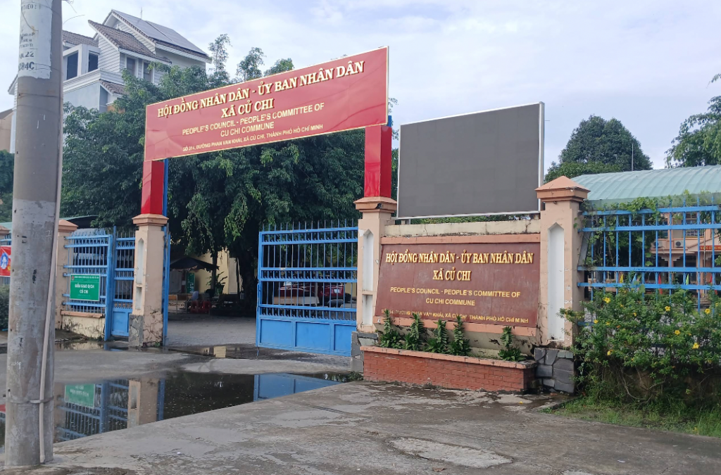 toàn cảnh trụ sở hành chính mới của UBND xã củ chi