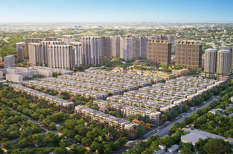 Hệ thống tiện ích nhạc nước quy mô lớn tại dự án review The Global City Quận 2