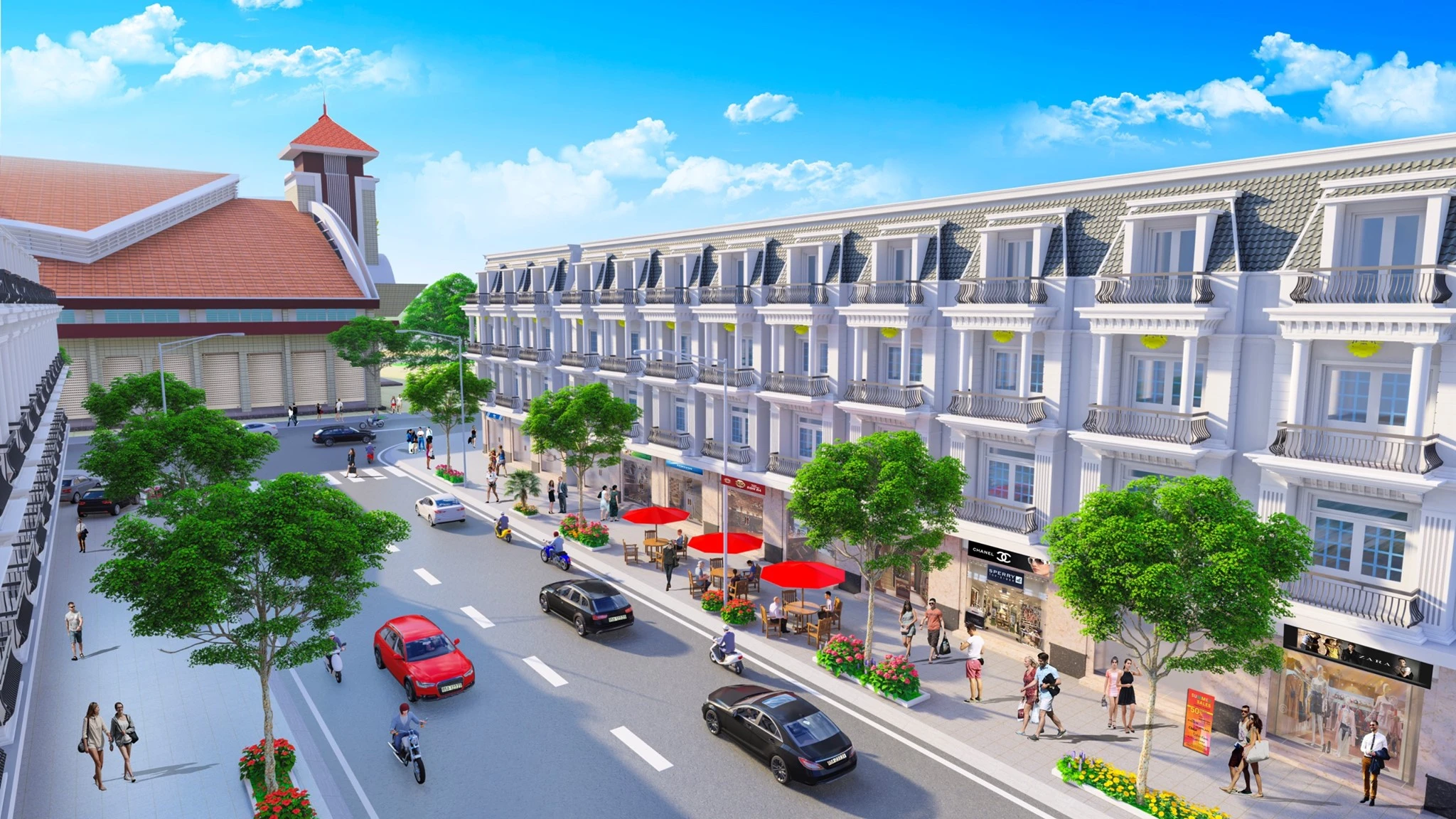 Thiết kế thực tế nhà phố thương mại Bình Minh