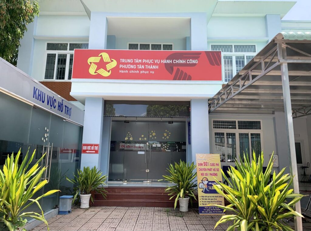 Trung tâm phục vụ hành chính công phường Tân Thành TPHCM
