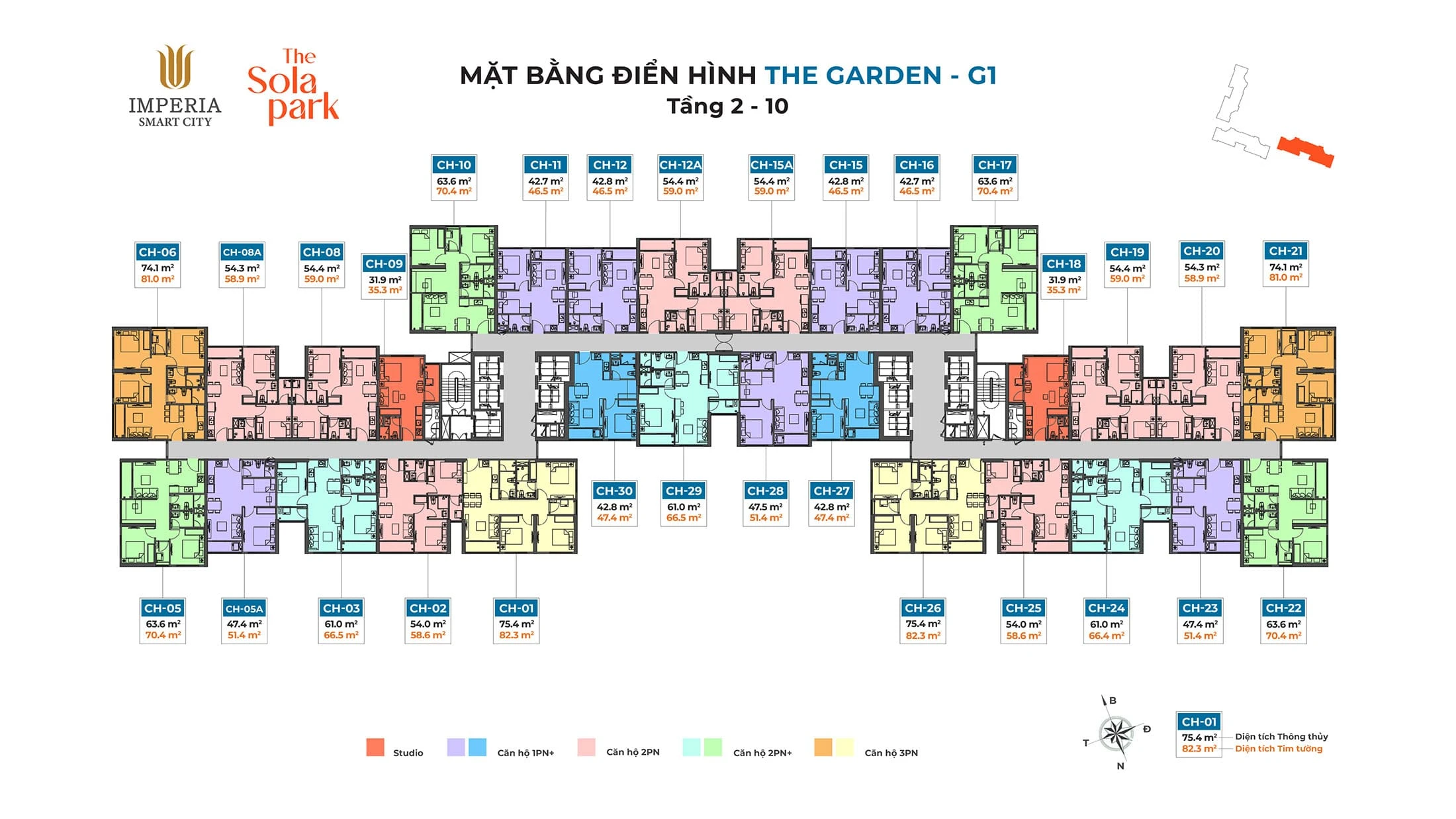 Sơ đồ mặt bằng thiết kế điển hình Imperia Sola Park