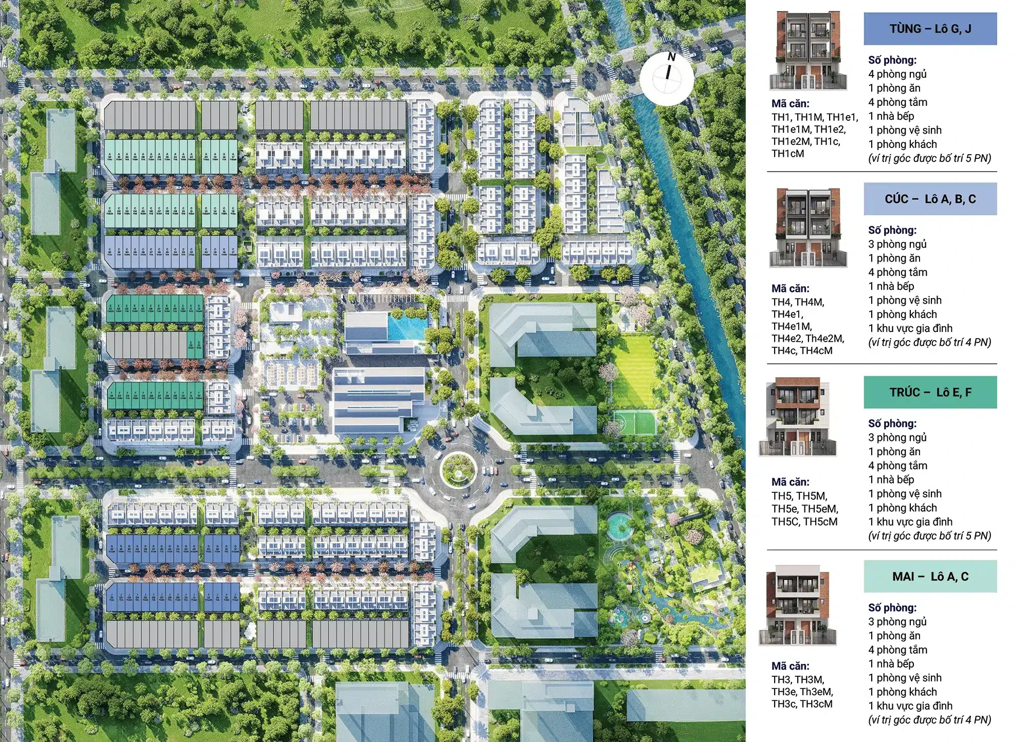 Không gian sống xanh tại dự án Spring Ville Gamuda Land