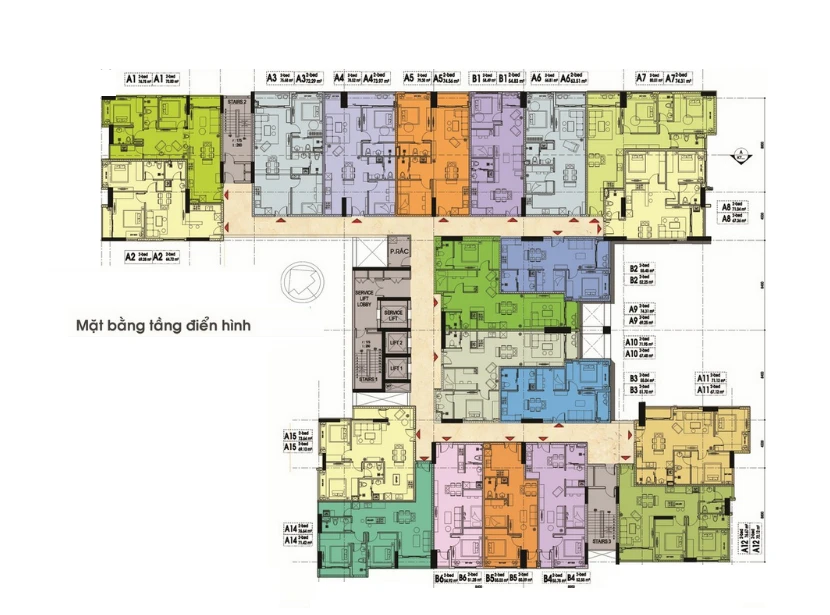 Sơ đồ mặt bằng dự án C.T Plaza Nguyên Hồng