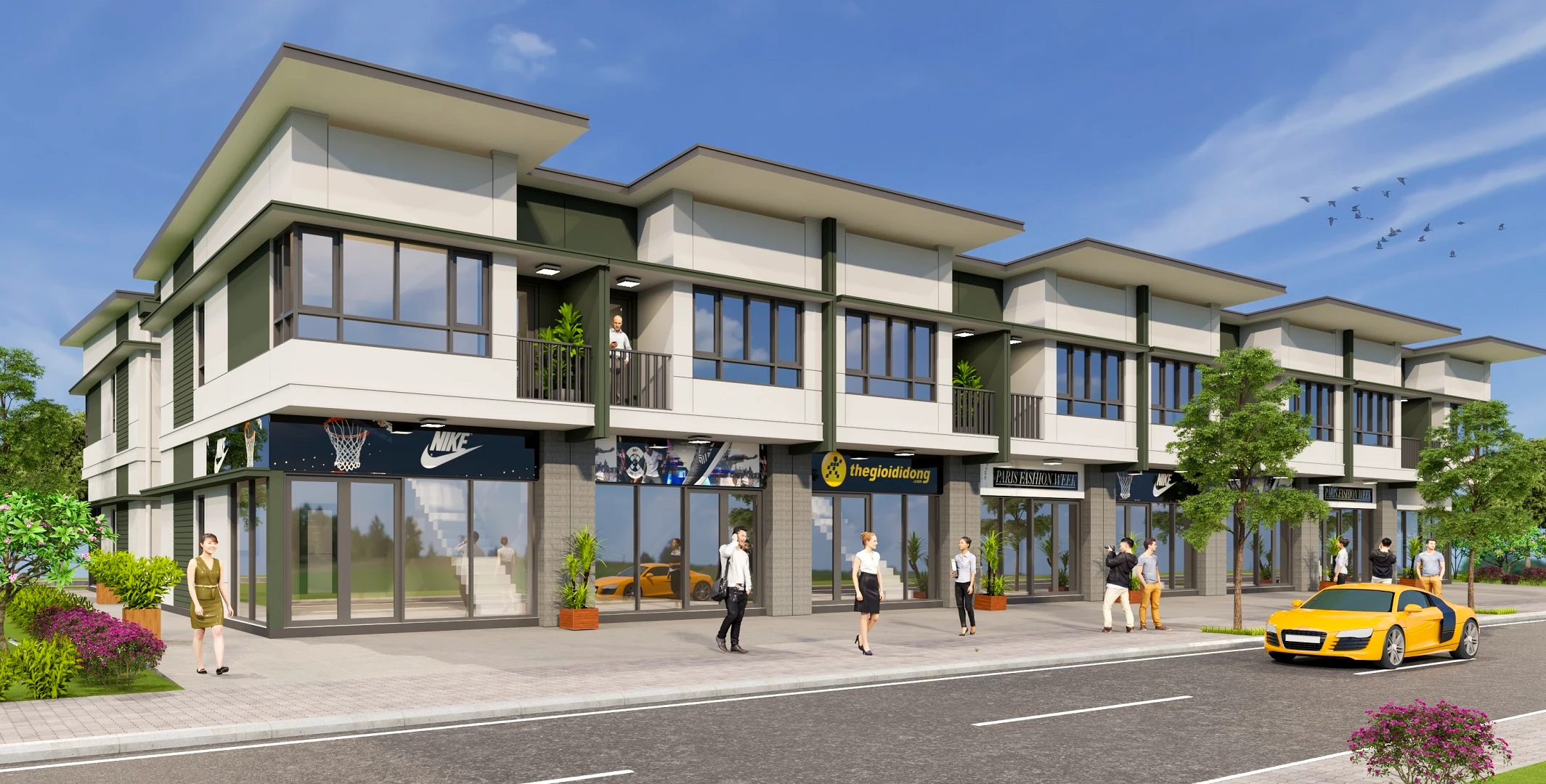 Thiết kế nhà phố Oasis City Bến Cát hiện đại