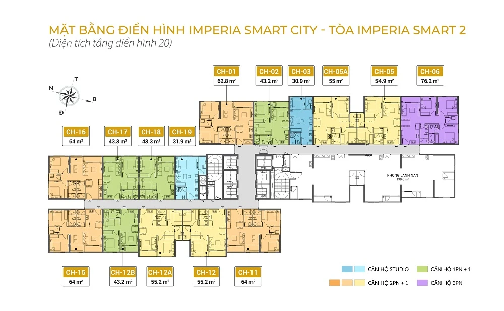 Sơ đồ mặt bằng thiết kế căn hộ Imperia Smart City
