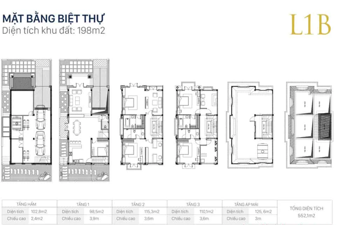 Sơ đồ mặt bằng dự án An Khang Villa Dương Nội