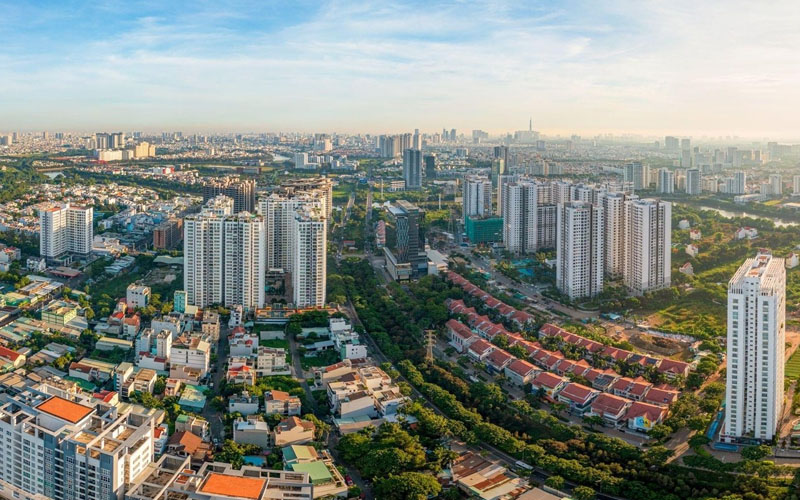 Toàn cảnh đô thị và khu dân cư gần các trường đại học ở Tân Bình