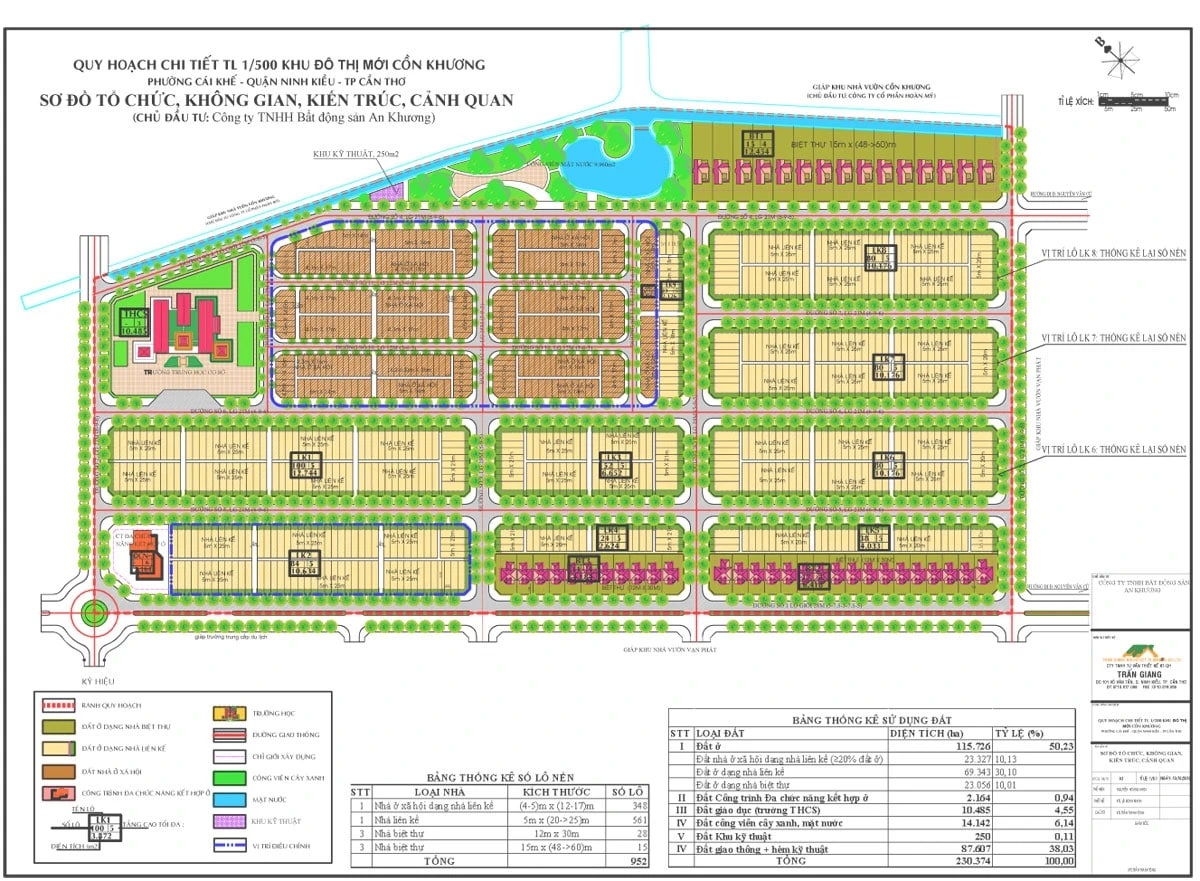 Sơ đồ phân lô dự án Goldland Cồn Khương Cần Thơ