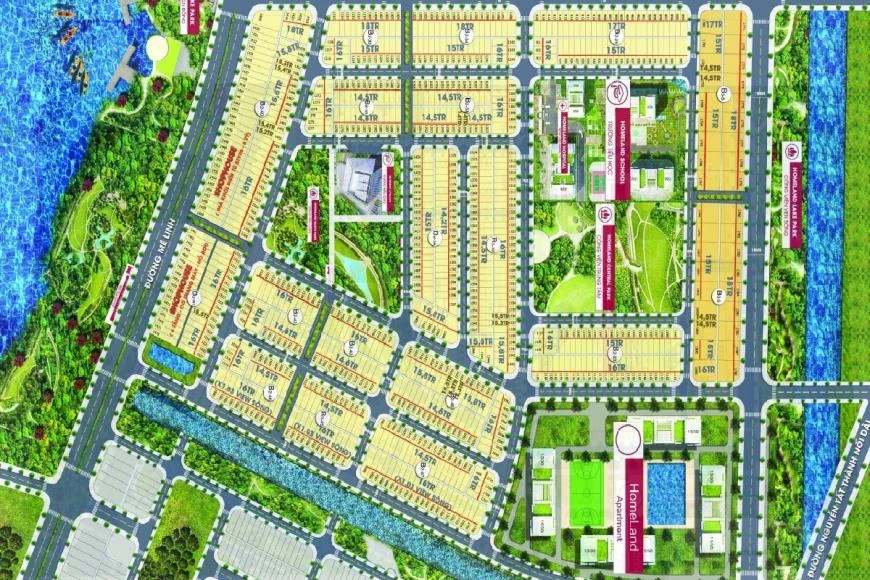 Sơ đồ phân lô mặt bằng dự án Homeland Central Park