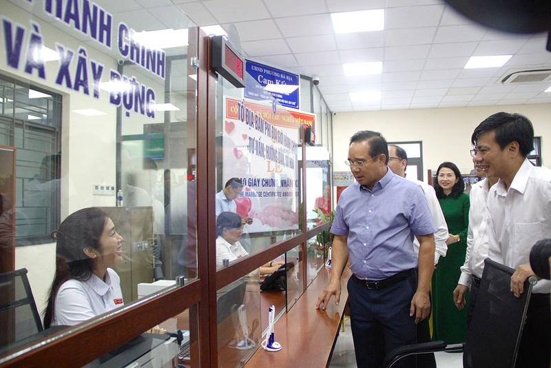 Trụ sở UBND phường Bà Rịa đồng bộ dữ liệu dân cư sau sáp nhập đơn vị 