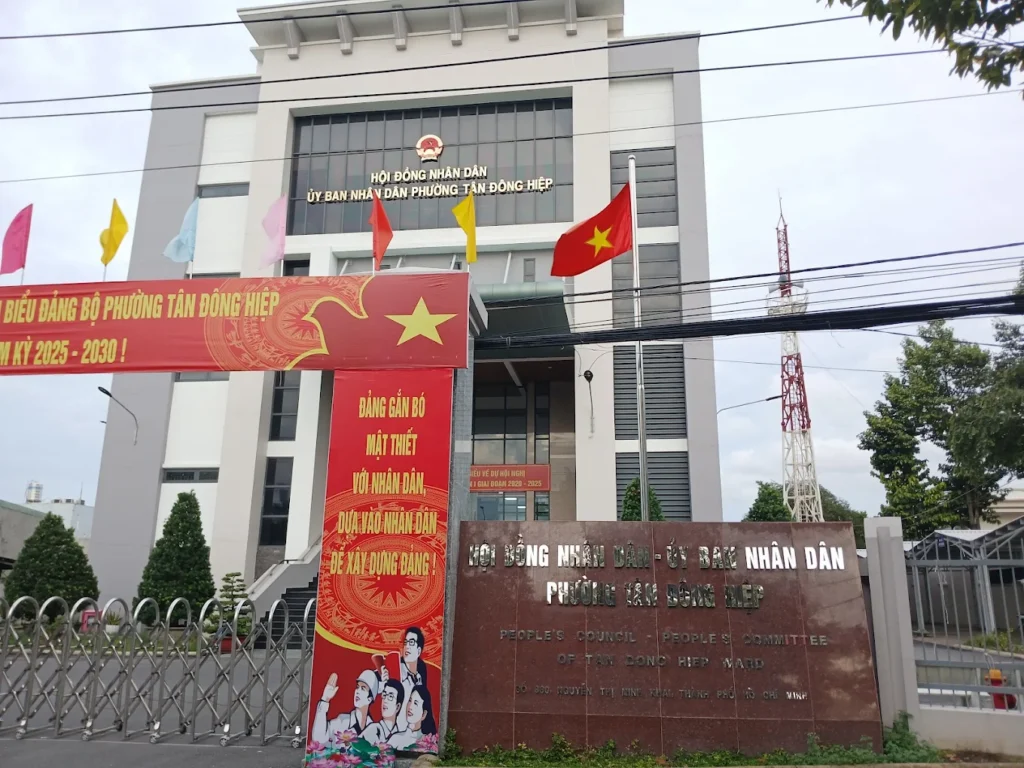 UBND phường Tân Đông Hiệp ở đâu? Cập nhật sau sáp nhập UBND phường Tân Đông Hiệp TPHCM