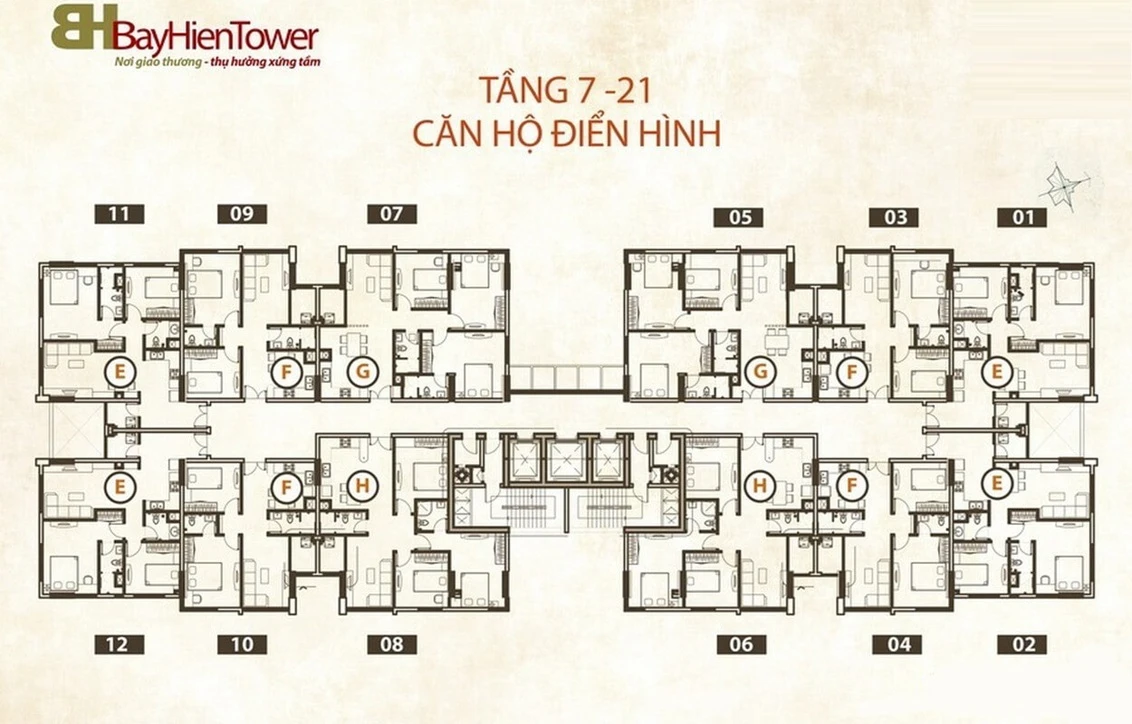 Sơ đồ mặt bằng dự án Bảy Hiền Tower Tân Bình