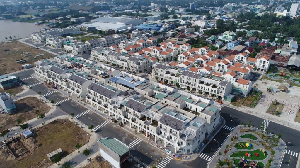 Phối cảnh toàn cảnh dự án Khu đô thị Tây Sông Hậu - Diamond City Long Xuyên
