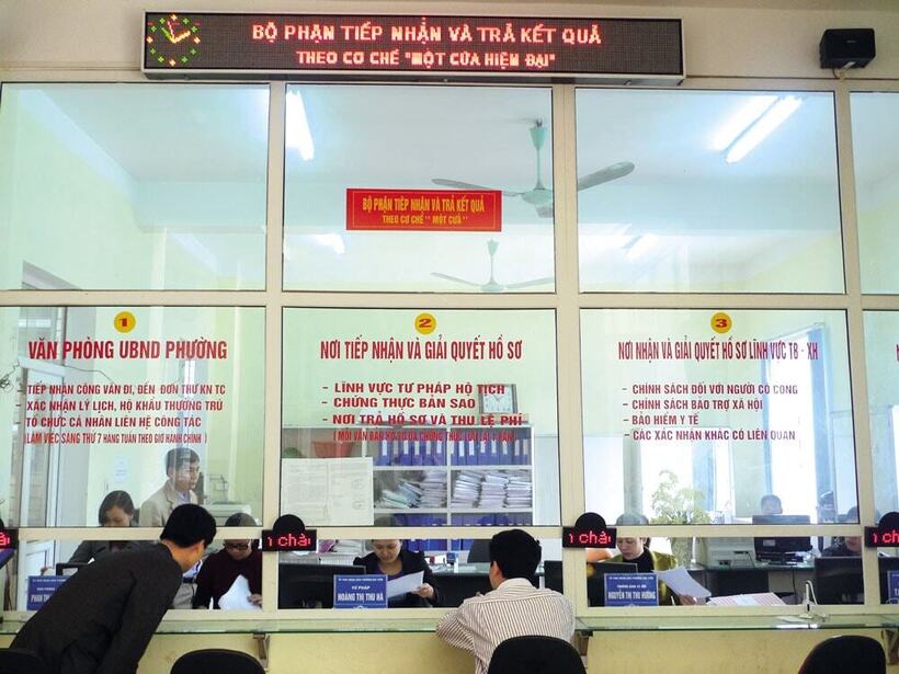 Trung tâm phục vụ hành chính công tại UBND xã Thạnh An