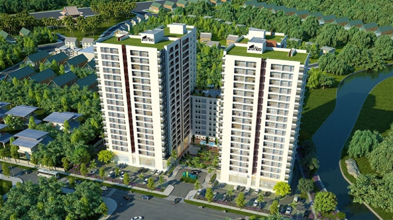 Toàn cảnh tổ hợp căn hộ bình dân hiện đại trong bài review Hausneo TPHCM